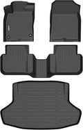 GINOWY-Floor Mats & Cargo Liner for Honda Civic Hybrid Sedan 2025, TPE All Weather Civic Car Floor Mats, Non-Slip Trunk Mat Civic Floor Liners Accessories Black