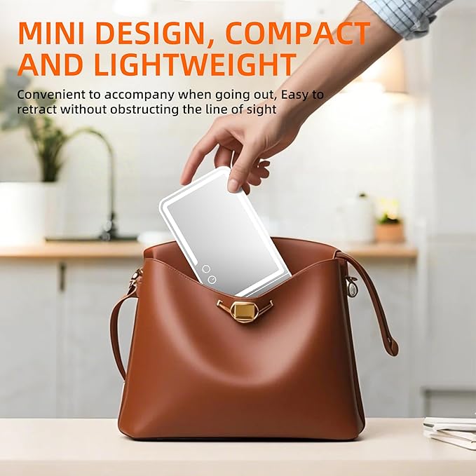 2 pack， Car Sun Visor Vanity Mirror， Rechargeable Led 3 Light Modes,Dimmable Touch Screen,Side with triple magnification mirror image (2)