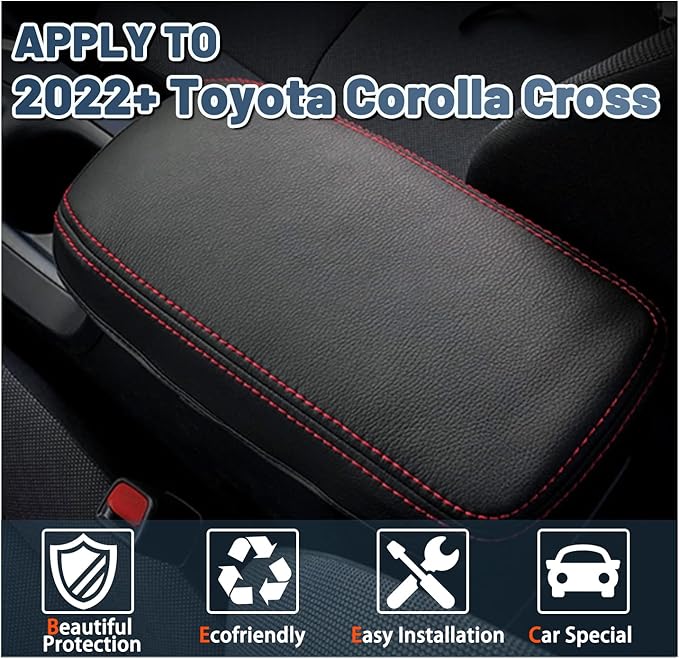 Ruiya 2025 Corolla Armrest Cover for Toyota Corolla E210 Accessories Armrest Lid Cover Compatible with 2022 2023 2024 2025 Toyota Corolla Sedan/SUV/Hybrid/Petrol Interior Accessories