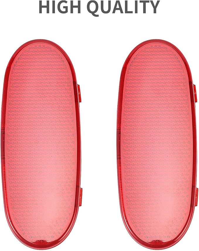 Car Front Interior Door Panels Reflector Red Inner Door Panel Reflector Plate for 2002-2008 Dodge Ram 1500/2003-2009 Dodge Ram 2500 3500/2004-2009 Dodge Durango (for front doors only)-2PCS