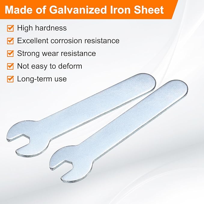 HARFINGTON 10pcs Small Wrench 5x66x1.5mm Metric U-Shaped Single Open Ended Spanner Super Thin Flat Head Galvanizing Wrench for Automotive Repair Furniture Assembly