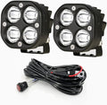 BIGLION.X LED Cubes, 3 Inch Pair 80W LED Driving Pods Spot Beam Off Road Fog Lights Waterproof IP68