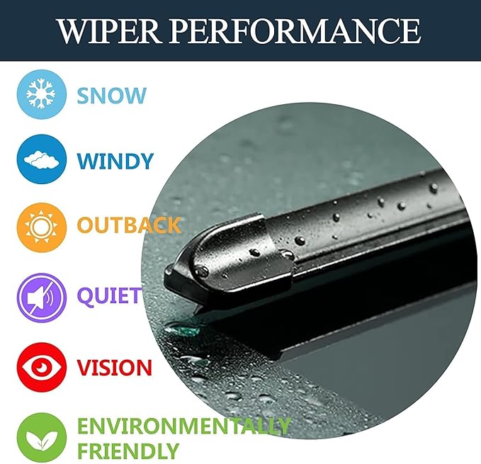 AUTOBOO 26"+22" Windshield Wipers Blades Replacement for Porsche Cayenne 2019-2025 with 13 Inch Rear Wiper Blade -Original Factory Quality (Pack of 3)