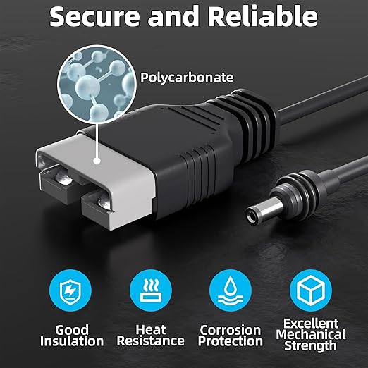 Starlink Mini Power Cable with Anderson Plug to 5.5 x 2.1mm DC Male Adapter Cord, Portable, Anderson Connector 9.8FT 18AWG Accessories DC5521 for Car Camp Trailer Travel