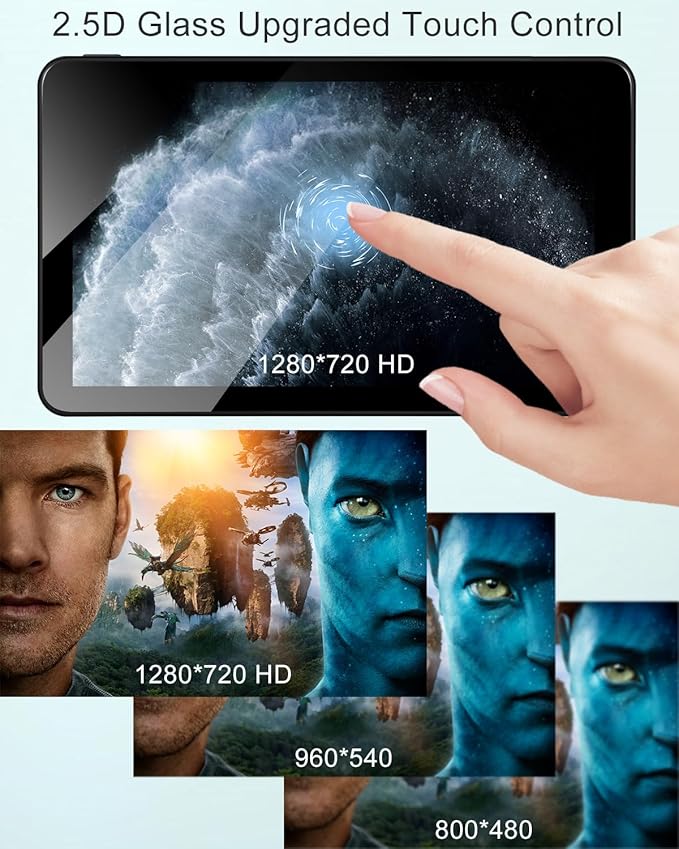 Compatible Wireless Apple CarPlay Android Auto Car Screen, 7 Inch HD Bluetooth Screen Protable Car Stereo Naivgation Music Video Player Mirrorring, Siri, AirPlay, AUX, Voice Assistant