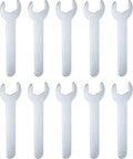 HARFINGTON 10pcs Small Wrench Open End Wrench 19x108x2mm Metric U-Shaped Single Open Ended Spanner Super Thin Small Flat Head Galvanizing Wrench for Automotive Repair Furniture Assembly