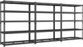 SONGMICS 5-Tier Storage Shelves Set of 3, Heavy-Duty Garage Shelving, Adjustable Shelving Unit, Steel Shelf, Boltless Assembly, for Garage, 2,200 lb Load, 24 x 144 x 72 Inches, Ink Black UGLR454B03