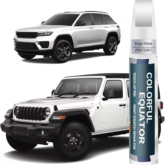 PW7/GW7 Bright White Touch Up Paint for Jeep, Car Paint Pen Scratch Repair Two-In-One Touch Up Paint, Premium Car Scratch Remover for Deep Scratches