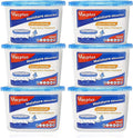 Vacplus Moisture Absorbers 6 Pack, 10.5 Oz Portable Humidity Absorber Boxes for Your Bathroom, Closet & Car, Dehumidifier with Fragrance Free, Navy Blue