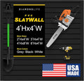 DLDIRECT Slatwall Panel Garage Wall Organizer: Heavy Duty Mounted PVC Rack, Interlocking Slat Paneling for Storage, Board, Shelves System -Black (4’H x 4’W)