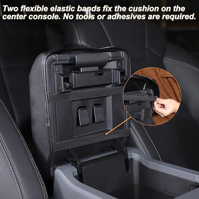 Car Armrest Box Cover Protector Compatible with Ineos Grenadier 2020-2024 Center Console Lid Protector Cover Original Customized Armrest Cover (Matte Black)