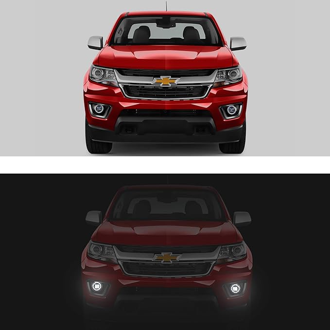 Tecoom LED Fog Lights Compatible with Chevy Colorado Silverado Camaro Tahoe/Suburban Avalanche/Ford Escape Mustang, Bumper Fog Lamps [Only Fit Model with 2 Same Fog light]