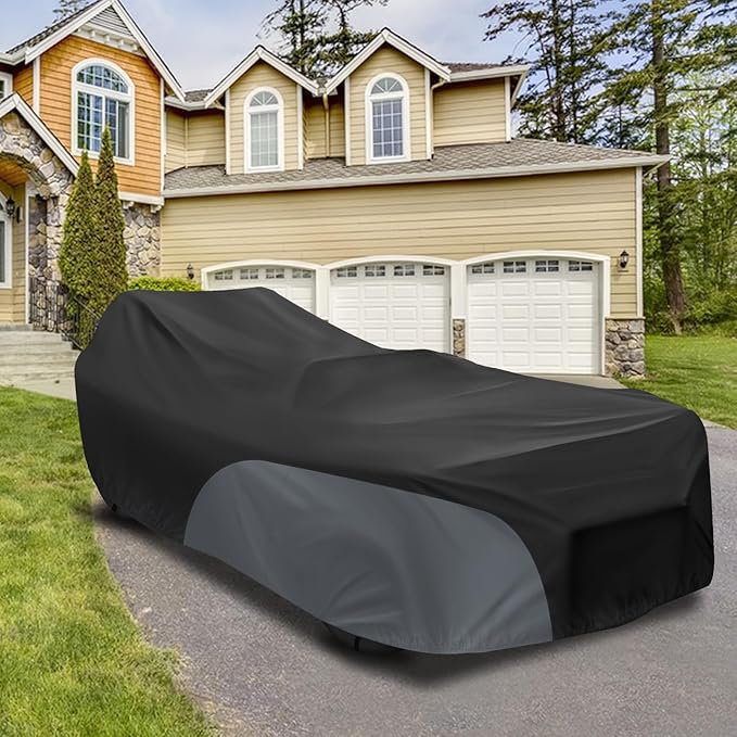 Polaris Slingshot Cover, Waterproof Windproof Sunproof Outdoor Protection Compatible with Slingshot/S/SL/SLR/SLR LE, with Reflective Strips, Black&Grey