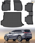 Icyhaws® Floor Mats & Cargo Liner Set for Buick Envision 2021-2025 | All Weather TPE Rubber Car Mats Full Set Automotive Accessories for Buick Envision | Front, 2nd Row & Trunk Mat