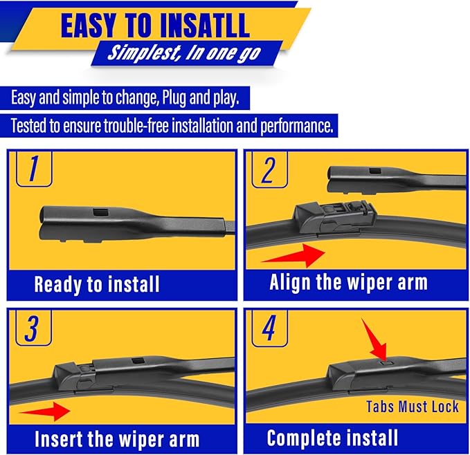 3 wipers Replacement for 2019-2023 Subaru Ascent, Windshield Wiper Blades Original Equipment Replacement - 26"/20"/14" (Set of 3)