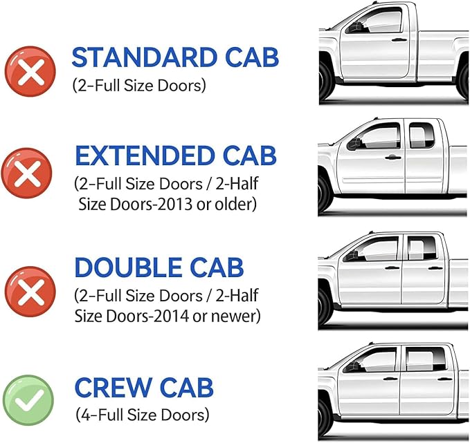 Window Visors Rain Guards for 2019-2025 Dodge Ram 1500 Crew Cab (New Body Style), Out-Channel Window Vent Wind Deflectors Visors Shades for 19-25 Ram 1500 Full-Size Cab