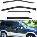 4pcs Front+Rear Smoke Tint Sun/Rain Guard Outside Mount Tape-On Vent Window Visors Compatible with 99-05 Grand Vitara 99-04 Tracker