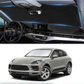 Custom Fit Macan Windshield Sunshade for 2026 2025-2014 Porsche Macan Accessories Front Window Sun Shades Shield Cover for Windshield Foldable 210T Sun Visor Protector Blocks UV Ray Keep Car Cooler