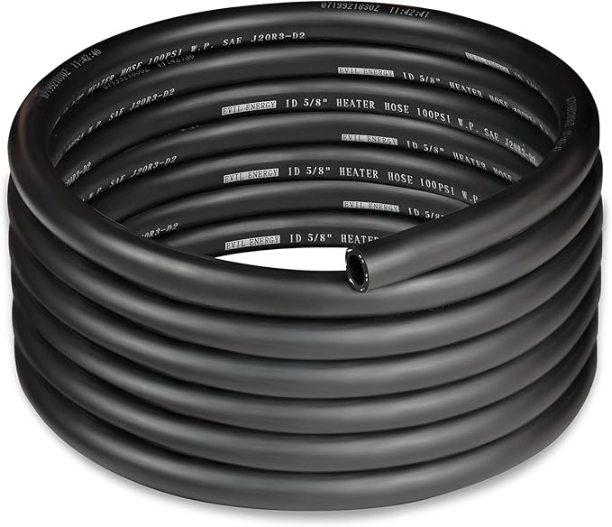EVIL ENERGY 5/8" Heater Hose Coolant Radiator Straight 100PSI SAE 20R3 15FT Black