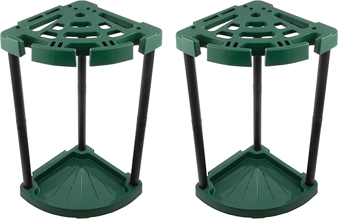 Stalwart Tool Organizer 2-Pack - Garage Storage Rack - Organize Up to 48 Yard Tools - Corner Rack for Home or Shed - Easy to Assemble Utility Racks