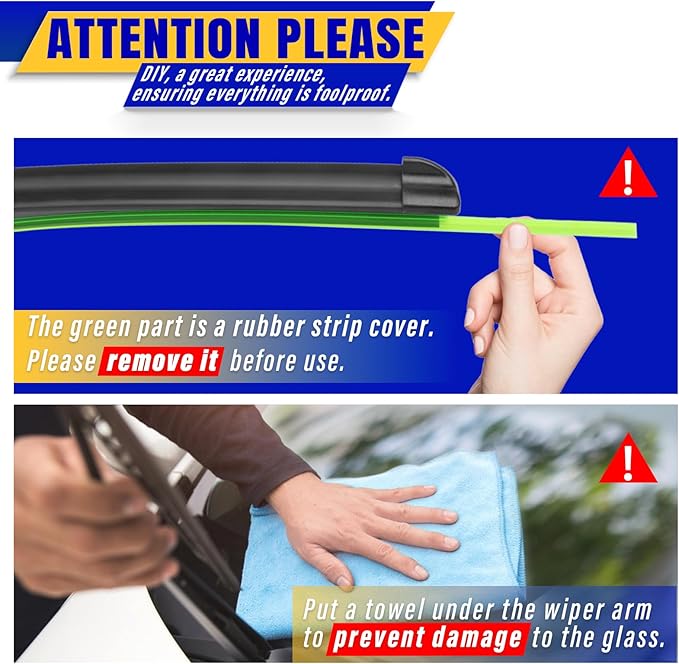 3 wipers Replacement for 2009-2016 Ford Expedition/2009-2016 Lincoln Navigator, Windshield Wiper Blades Original Equipment Replacement - 22"/22"/16" (Set of 3) U/J HOOK