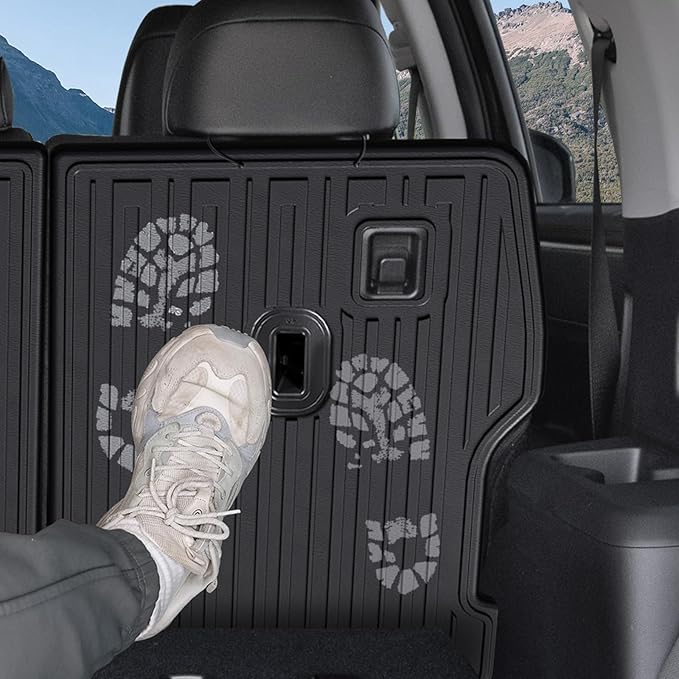 2nd Row Backrest Mat for 2024 2025 Hyundai Santa FE, All Weather TPE Seat Back Covers Durable Kick Mats for 2025 Hyundai Santa Fe Accessories (Fit Hybrid and Fuel)