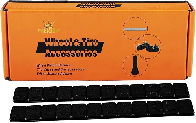 YIZBAP Wheel Weights Black 1/4oz, 72 oz/Box, 288pcs, with Strong Black Adhesive. 0.25 Ounce Stick on Wheel Weights for Cars, Trucks, SUVs, Motorcycle and Others