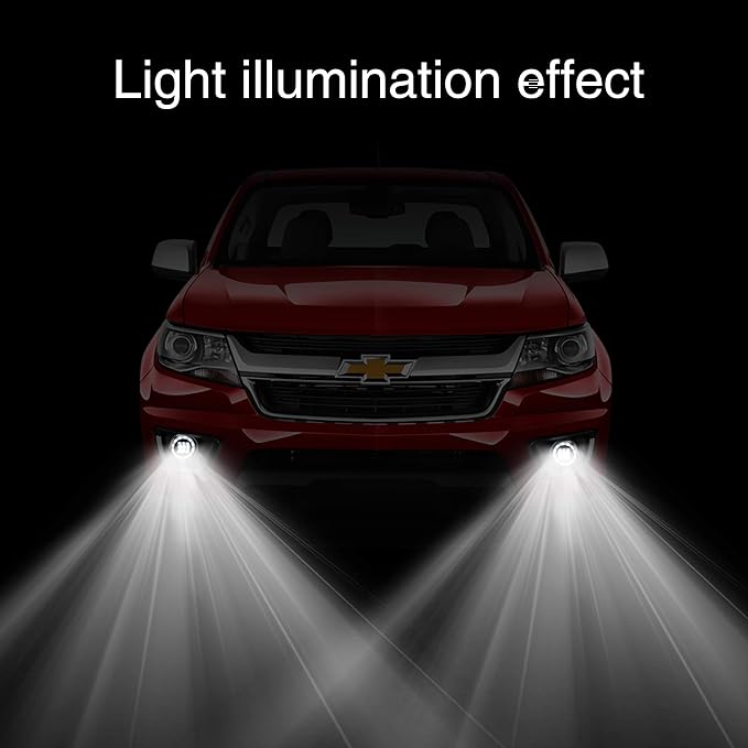Tecoom LED Fog Lights Compatible with Chevy Colorado Silverado Camaro Tahoe/Suburban Avalanche/Ford Escape Mustang, Bumper Fog Lamps [Only Fit Model with 2 Same Fog light]