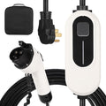 Level 2 EV Charger, 32A 240V Voltage, NEMA 14-50 Plug, 25ft Cable, Adjustable Current/Delay Timer, SAE J1772 Listed Portable Electric Car Charger for Indoor/Outdoor Use