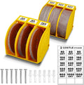 5 Inch Professional Sanding Discs Storage Bins - 6 Bins Set for Efficient Organization, Offset Snap-On Connection, Grit Classification, Space-Saving Design and Versatile Application, Yellow