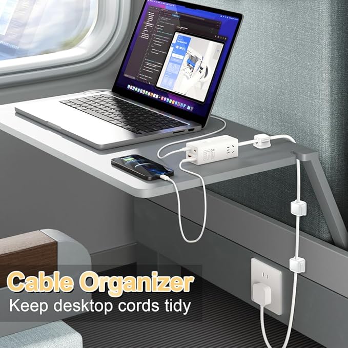 18 Pack Cord Organizer Holder,Magnetic Cable Clips Management,Easy Strong Adhesive Phone USB Charger Cord,Hide Or Organize Desk Cable for Kitchen,Office,Car,Nightstand（White）