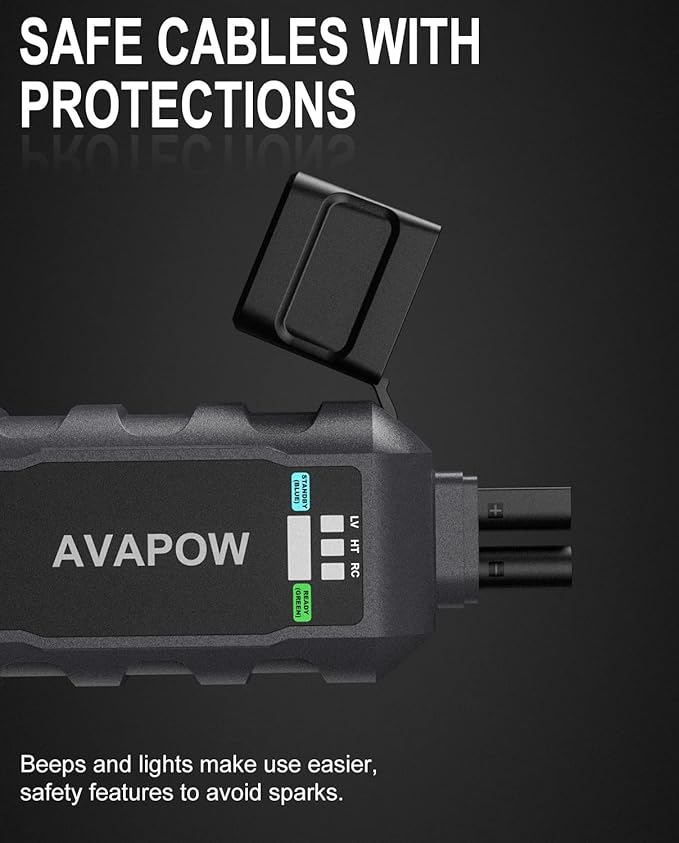 AVAPOW Car Battery Jump Starter 3000A Peak, Jumpstart with Force Start Function, Portable Starters for Up to 8L Gas 8L Diesel Engine with Booster Function,12V Lithium Jump Charger Pack Box