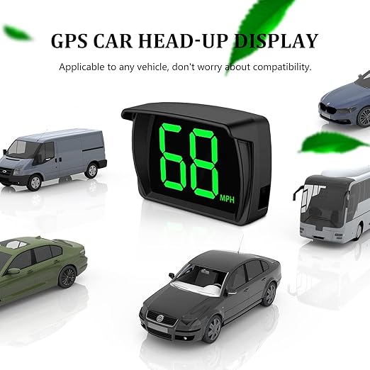 GPS Speedometer Digital Speedometer Cars Heads Up Display Y03 with Speed, Automatic Light Sensing, MPH Speedometer Plug and Play Applicable to All Cars