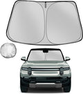 Windshield Sun Shade for 2022-2025 Rivian R1S Foldable Sun Sunshade for Car Front Window Blocks UV Rays and Heat Automotive Interior Protector Custom Fit Accessories