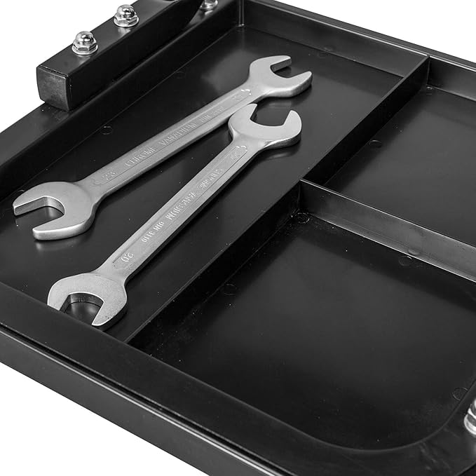 Torin ATR6300B-1 Rolling Creeper Garage/Shop Seat: Padded Mechanic Stool with Tool Tray Storage, Black