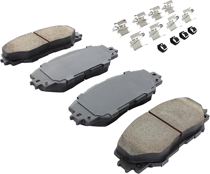 Premium Semi-Metallic Front Brake Pads (1001-1210M) Compatible with 2006-2019 Lexus/Pontiac/Scion/Toyota (Corolla/HS250h/Matrix/Prius V/RAV4/Vibe/xB/xD)