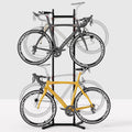 Urban Deco 2-4 Bike Storage Rack Garage Max154lbs, Freestanding Indoor Bike Rack with Adjustable Hooks, Vertical Bike Floor Stand for Road, Mountain and Hybrid Bike, Black
