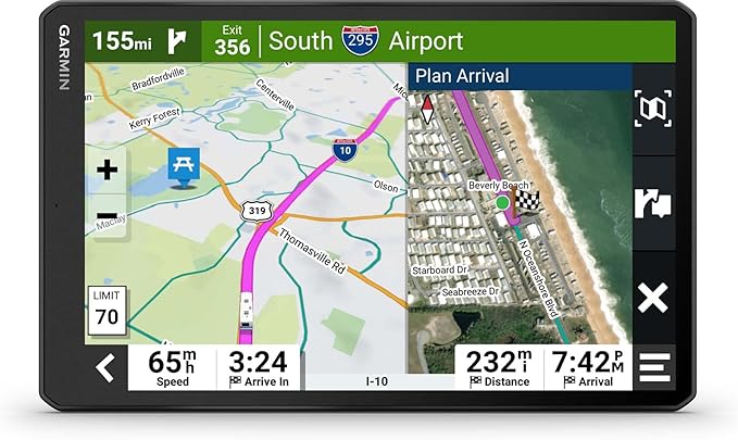 Garmin RV 1095, Extra-Large, Easy-to-Read 10” GPS RV Navigator, Custom RV Routing, High-Resolution Birdseye Satellite Imagery, Directory of RV Parks and Services, Landscape or Portrait View Display