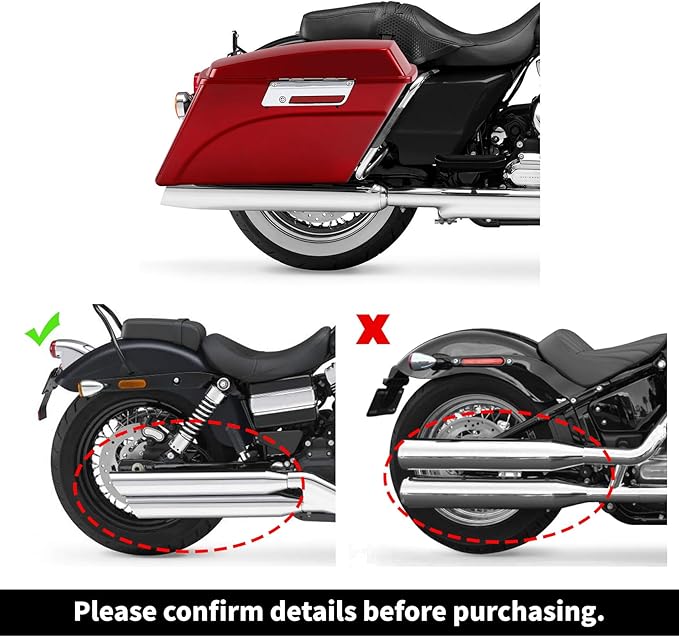 XFMT Motorcycle Saddlebags Red Hard Saddle Bags Trunk For Harley Touring Road King Street Glide Road Glide Electra Glide Ultra Classic 1994-2013