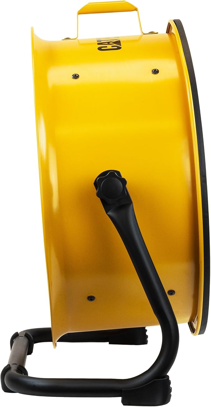 CATERPILLAR 18 inch High Velocity, 3400 CFM, 4 Speed, 360 Degree Metal Heavy Duty Pivioting Drum Air Circulator Fan, Yellow. For Home, Garage, Workshop, & Commerical Use. cETL Certified.