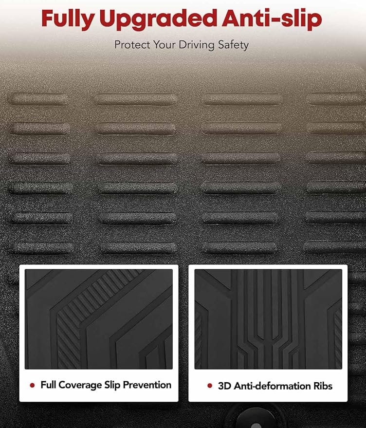 YHTAUTO Trunk Mat Compatible with Chevrolet Traverse 2018-2024, TPE All Weather Cargo Mats for Back of SUV Waterproof Anti-Slip Odorless Trunk Liner, Interior Car Accessories