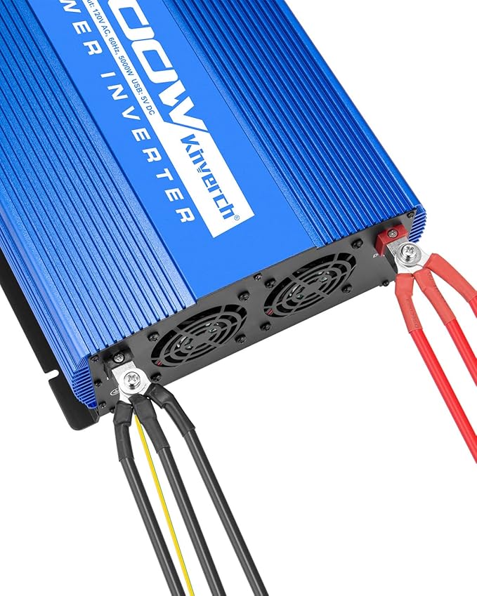 5000W Power Inverter 12V to 110V Car Inverter with 4AC Outlets 2USB Ports for Camping/Truck/RV/Home