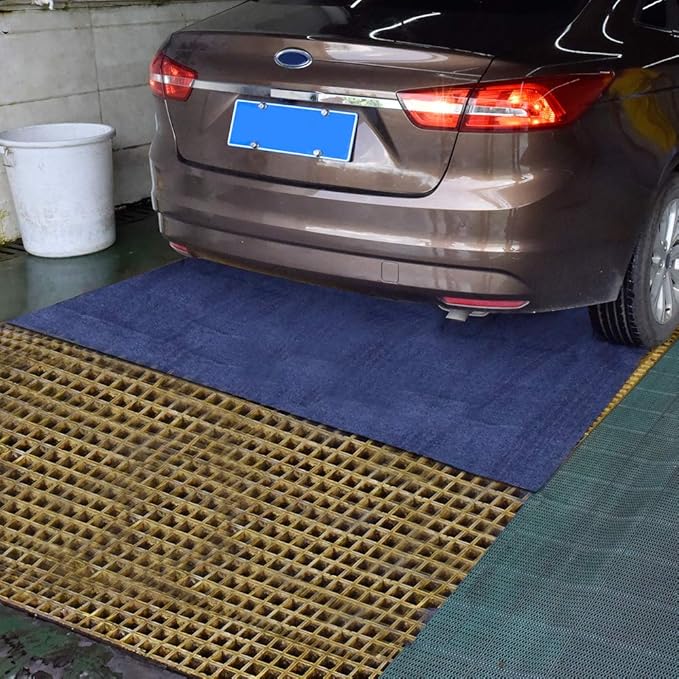 Garage Floor Mat,Absorbent Fabric,Anti-slip and Waterproof Backing,Washable,Garage and Shop Parking Mats(16.7 Feet x 6.7 Feet)