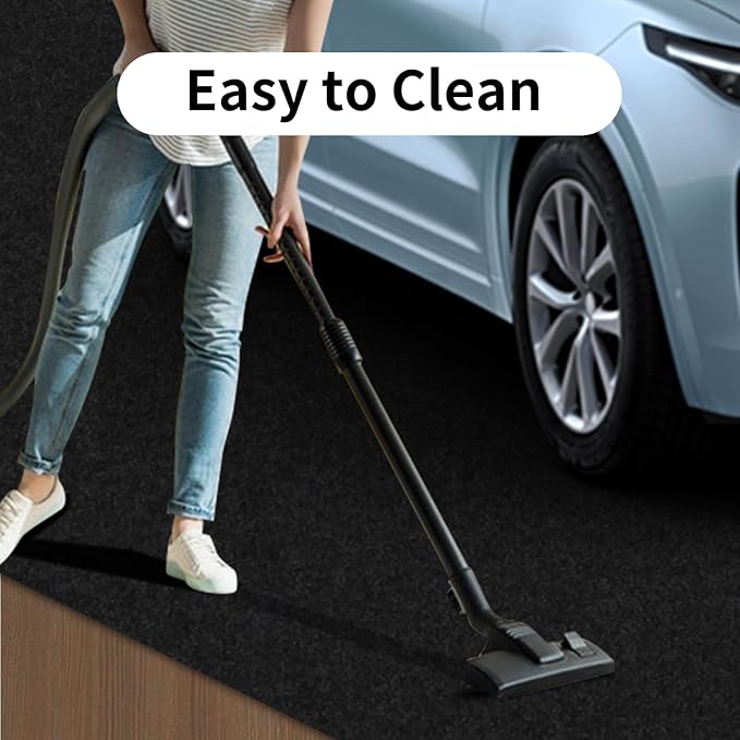 AAIN Oil Spill Mat (17' x 7'4"), Garage Floor Mat, Absorbent Oil Pad, Premium Maintenance Mat, Waterproof, Protect Garage Surface from Spill & Stain, Reusable, Washable, Durable, Black