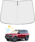 Windshield Sun Shade for Ford Bronco Sport 2021-2025 2026 Thicken 6-Layer Foldable Front Window Sunshade Sun Visor Protector Block UV Rays Keep Vehicle Cool