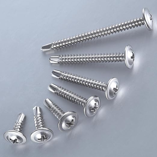 (150 pcs) Wensilon #10×1-1/2”for Sheet Metal Self-Tapping Screws 410 Stainless Steel Truss Head High-Strength Quick Tapping Screws