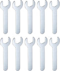 HARFINGTON 10pcs Small Wrench 15mm Open End U-Shaped Single Open Ended Spanner Super Thin Flat Head Galvanizing Wrench for Automotive Repair Furniture Assembly