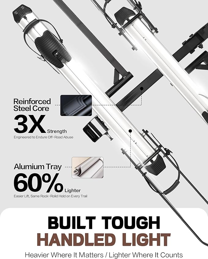 200 LBS. Hitch Mount Ebike Rack for Fat Tire Electric Bikes, Mountain Bicycles, fits Cars, SUVs, RVs, Trucks, Trailers with 2 Inch Receiver