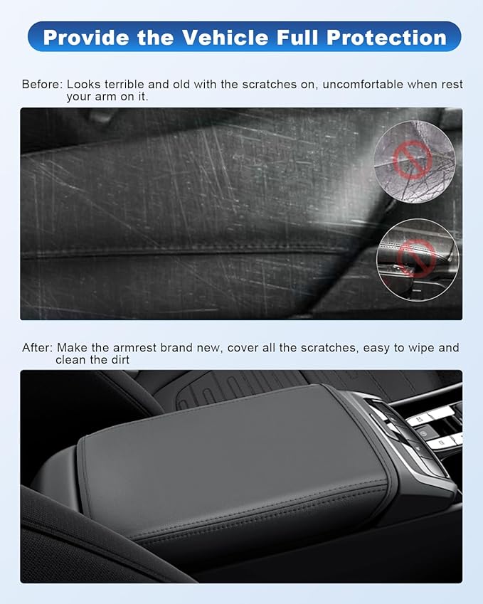 CDEFG Compatible with 2024 Hyundai Santa Cruz Tucson Center Console Cover for 2022-2024 Santa Cruz Accessories Armrest Cover Tucson Middle Console Pad Arm Rest Cushion
