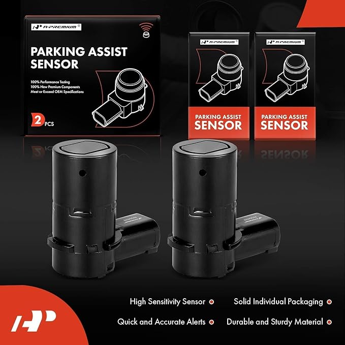 A-Premium 2-PC Rear Reverse Backup Parking Assist Sensor Compatible with Select Ford & Lincoln & Mercury - F-150, F-250 F-350 F-450 F-550 Super Duty, Explorer, Escape, Expedition, Blackwood, Mariner